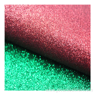 glitter faux leather fabrics PU shoe leather